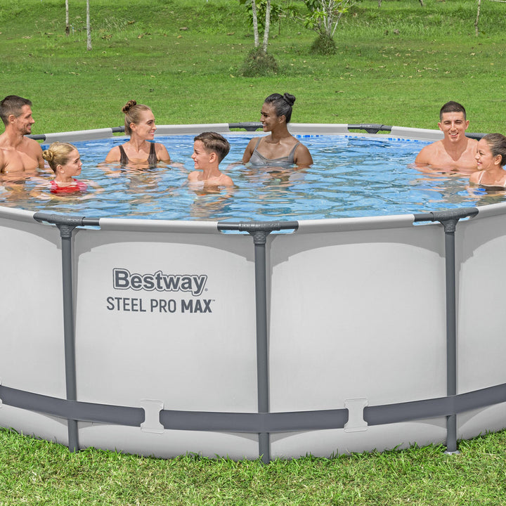 Bestway Steel Pro MAX 14' x 4' Foot Above Ground Round Complete Pool Set (Used)