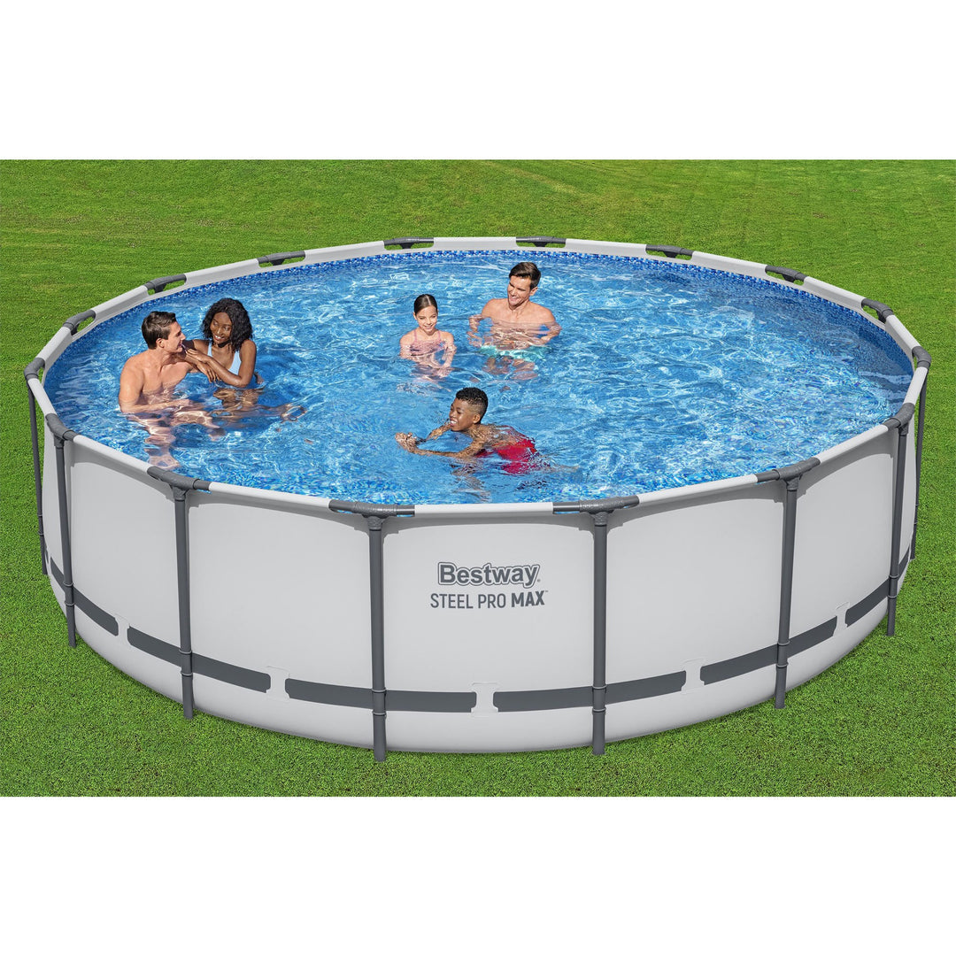 Bestway Steel Pro MAX 16x4 Foot Above Ground Round Pool Set w/Accessories(Used) - VMInnovations