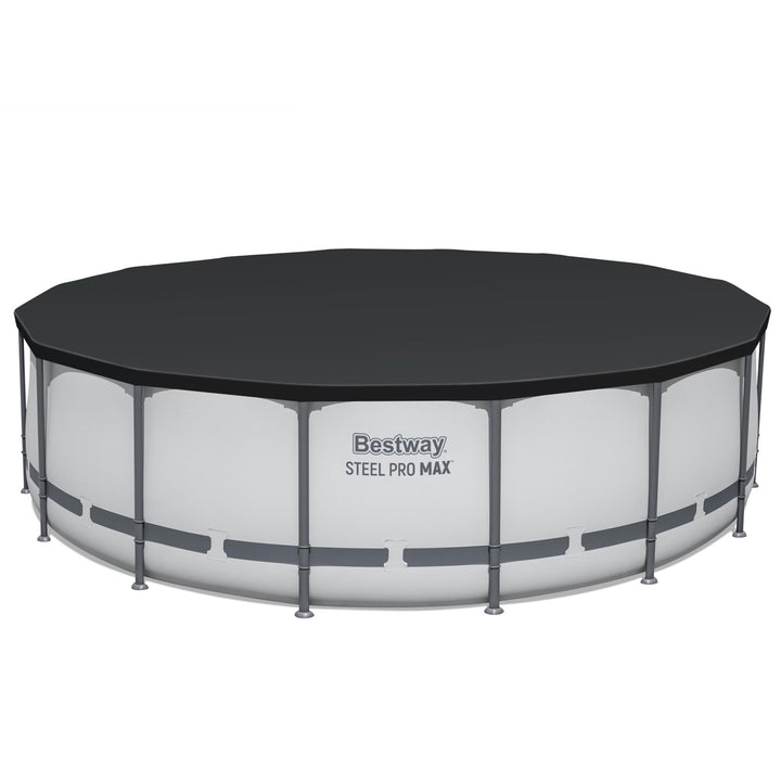 Bestway Steel Pro MAX 16'x48" Round Above Ground Pool w/ Pump & Cover(Open Box) - VMInnovations