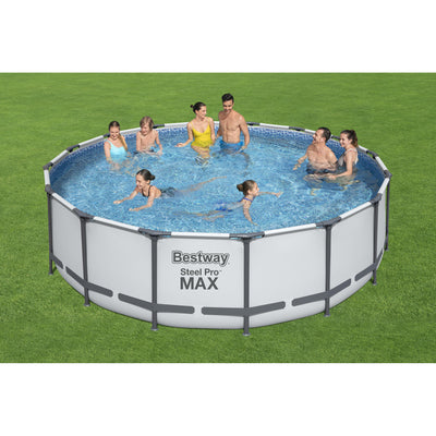 Bestway Steel Pro MAX 16'x48" Round Above Ground Swimming Pool with Pump & Cover