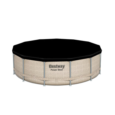 Bestway Power Steel 13' x 42" Above Ground Outdoor Swimming Pool Set with Canopy - VMInnovations