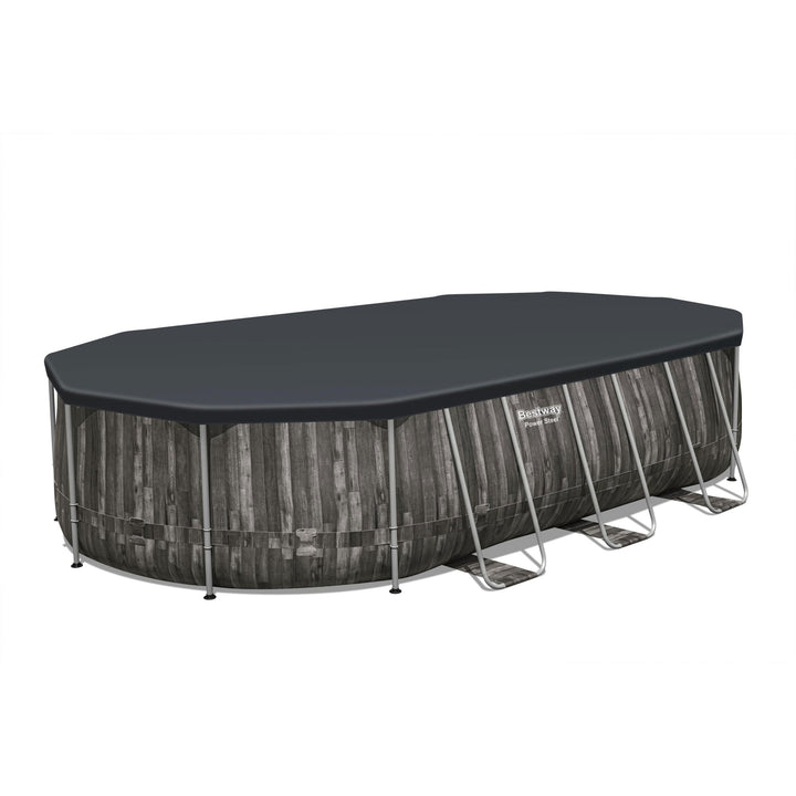 Bestway Power Steel 20x12x4 Foot Above Ground Oval Pool Set (Open Box)
