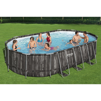 Bestway Power Steel 20x12x4 Foot Above Ground Oval Pool Set (Open Box)