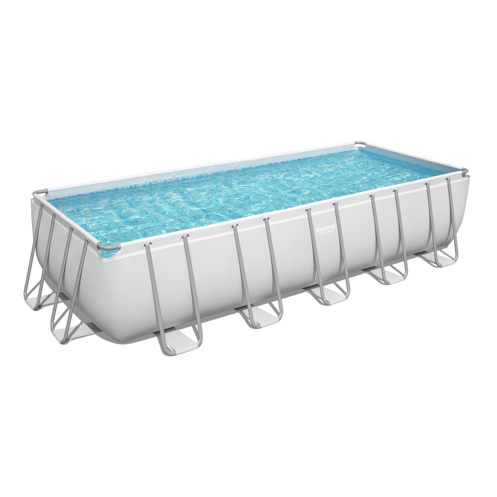 Bestway Power Steel 21' x 9' x 52" Rectangular Above Ground Swimming Pool Set - VMInnovations