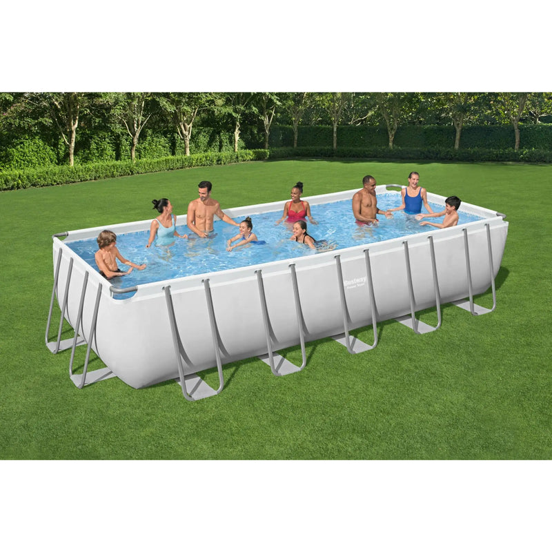 Bestway 21 Ft x 9 Ft x 52 In Power Steel Frame Above Ground Pool Set (For Parts)