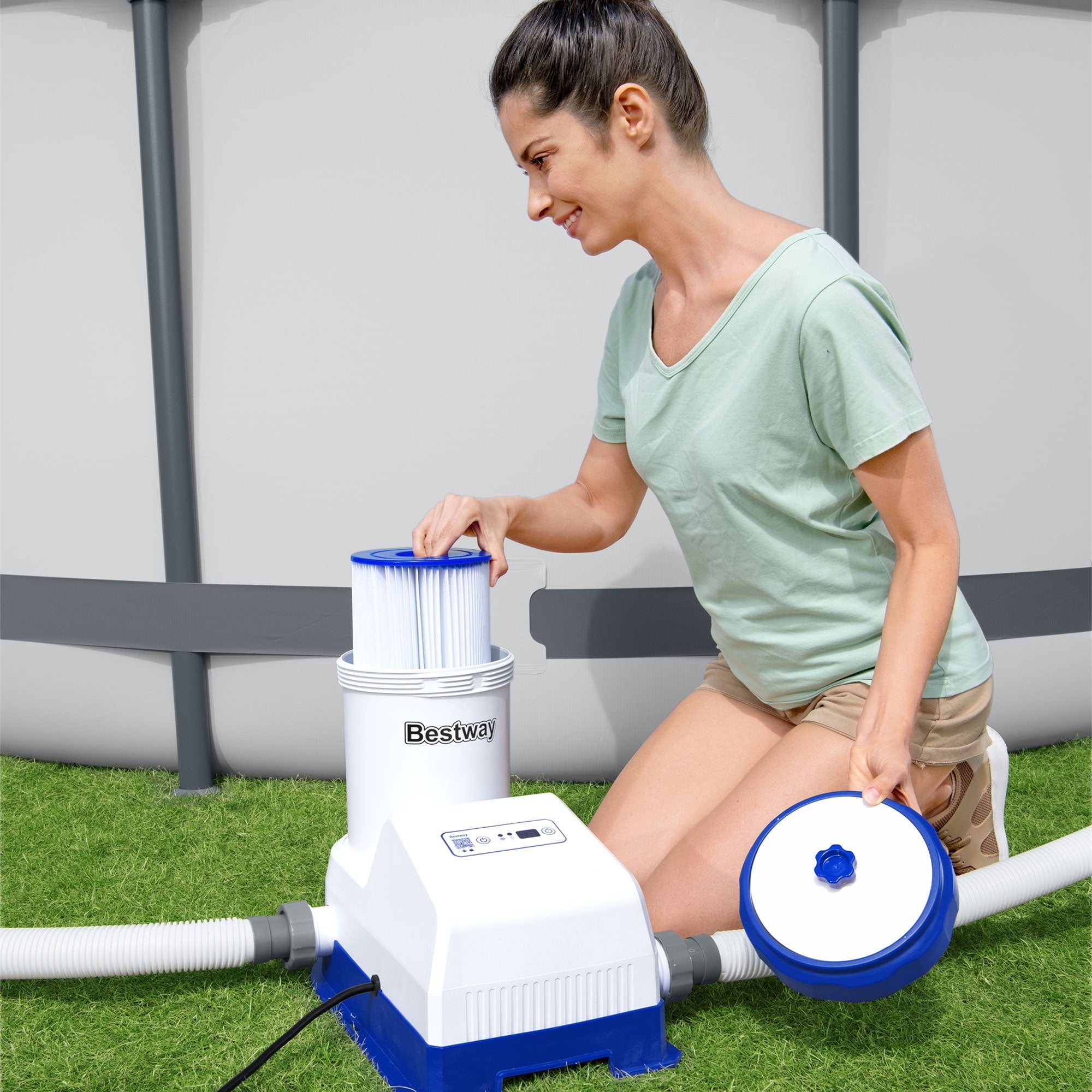 Bestway 2000 GPH Flowclear Above Ground Pool Filter Pump System (For Parts) - VMInnovations