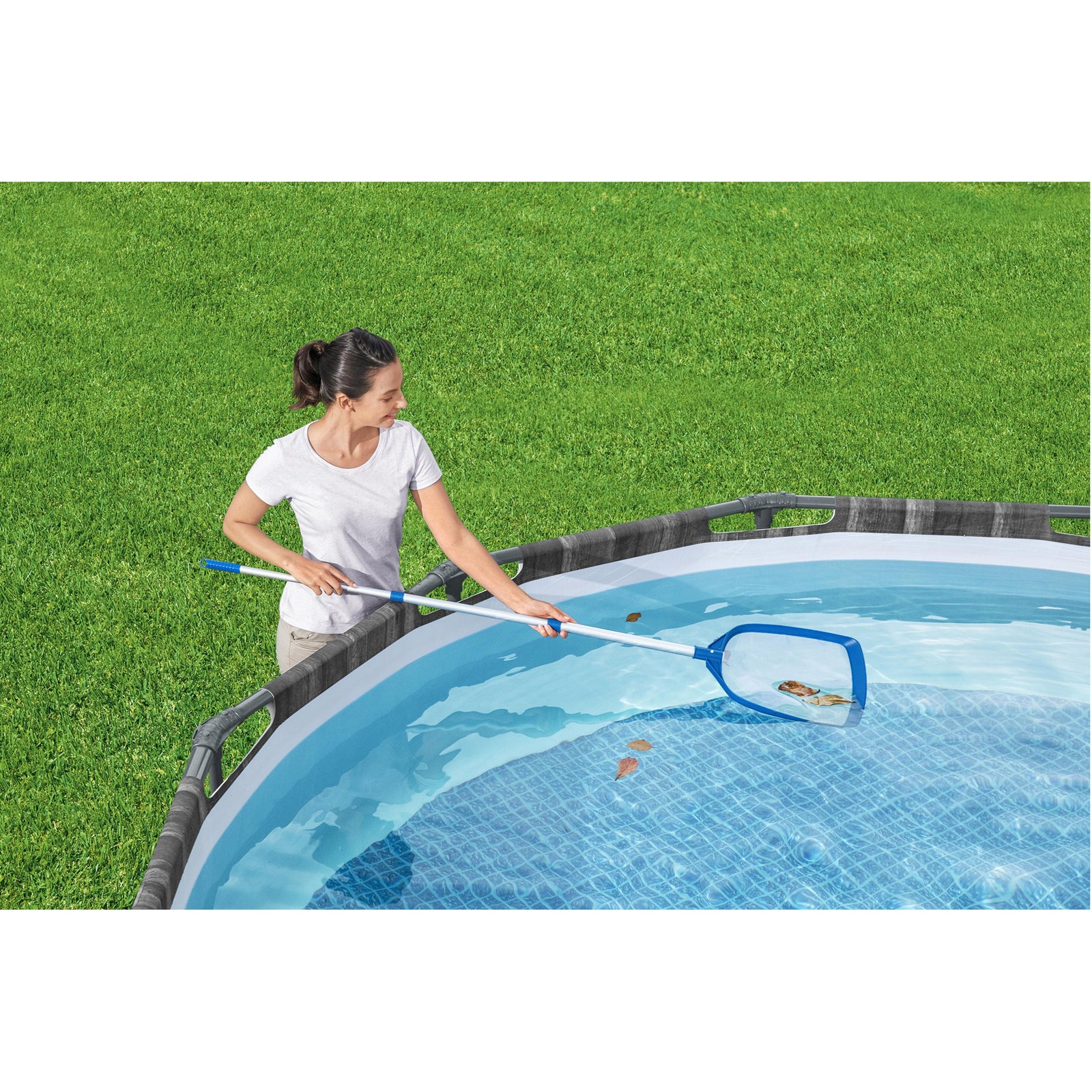 Bestway FlowClear AquaScoop Pool 64" Extendable Mesh Skimmer Net Set (Open Box) - VMInnovations