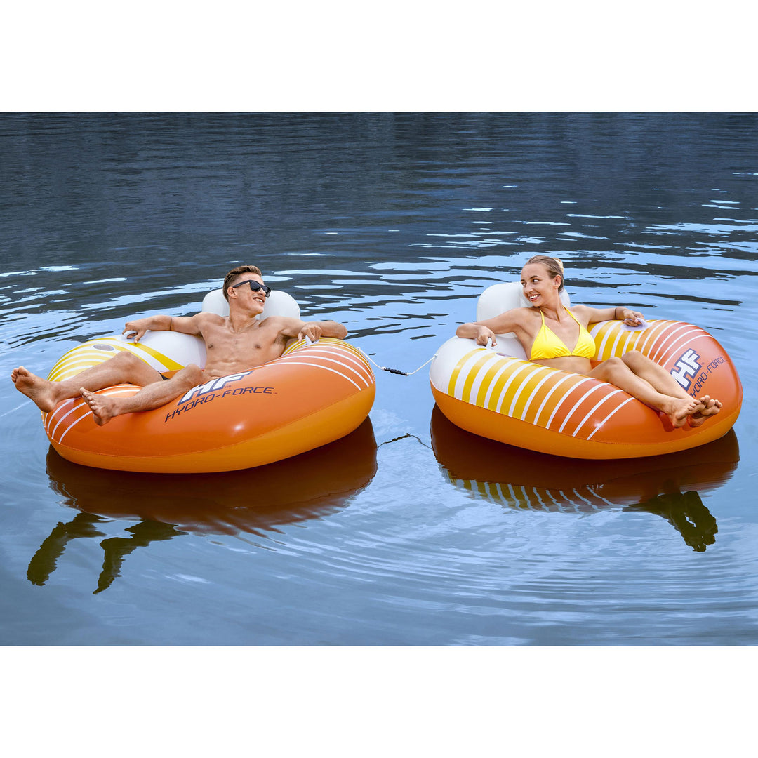 Hydro-Force Sunkissed Pool, Lake, River, Beach Inflatable Tube (Open Box) - VMInnovations