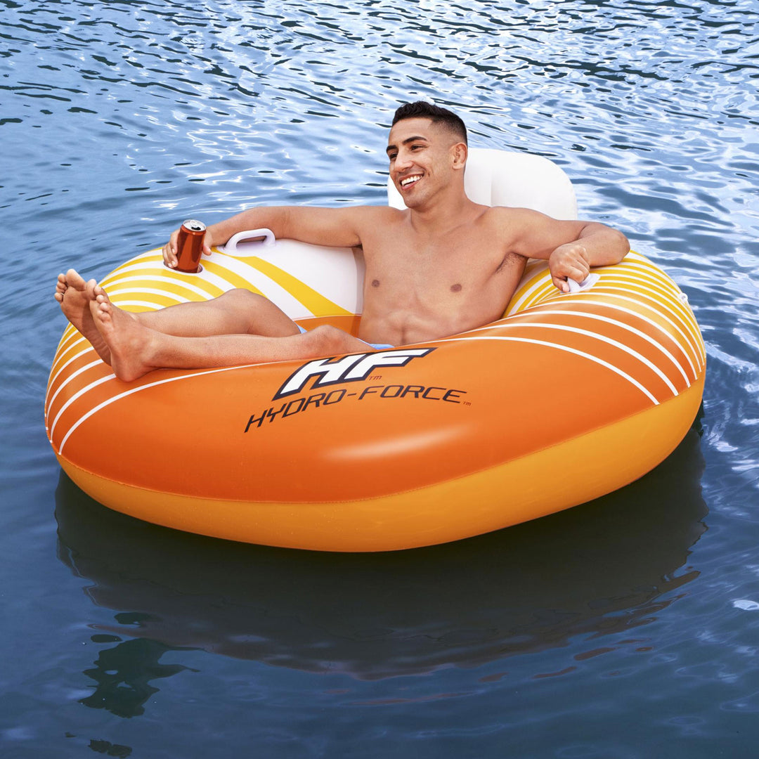 Hydro-Force Sunkissed Pool, Lake, River, Beach Inflatable Tube (Open Box) - VMInnovations