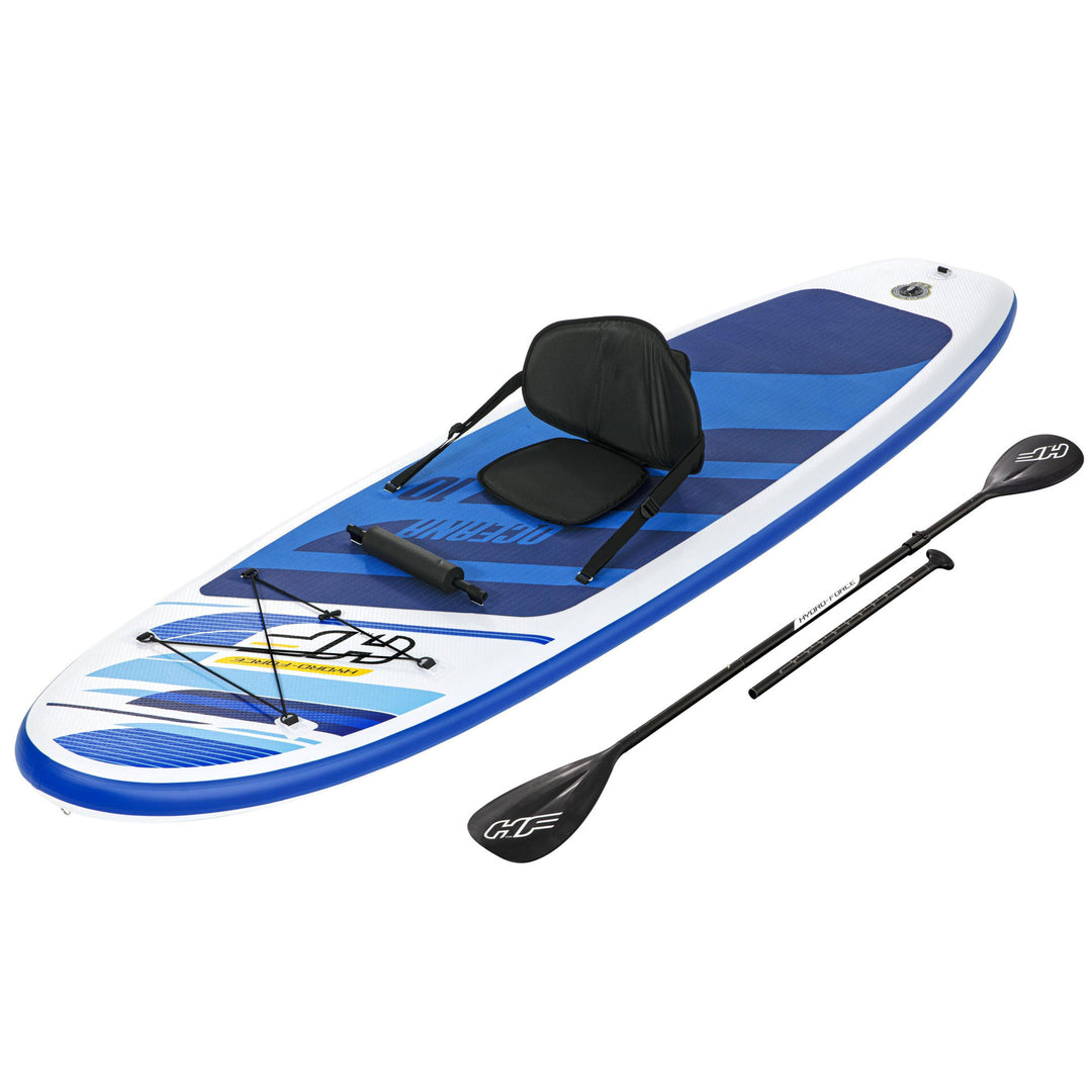 Bestway Hydro Force Inflatable 10 Foot SUP Stand Up Paddle Board Set (Open Box)