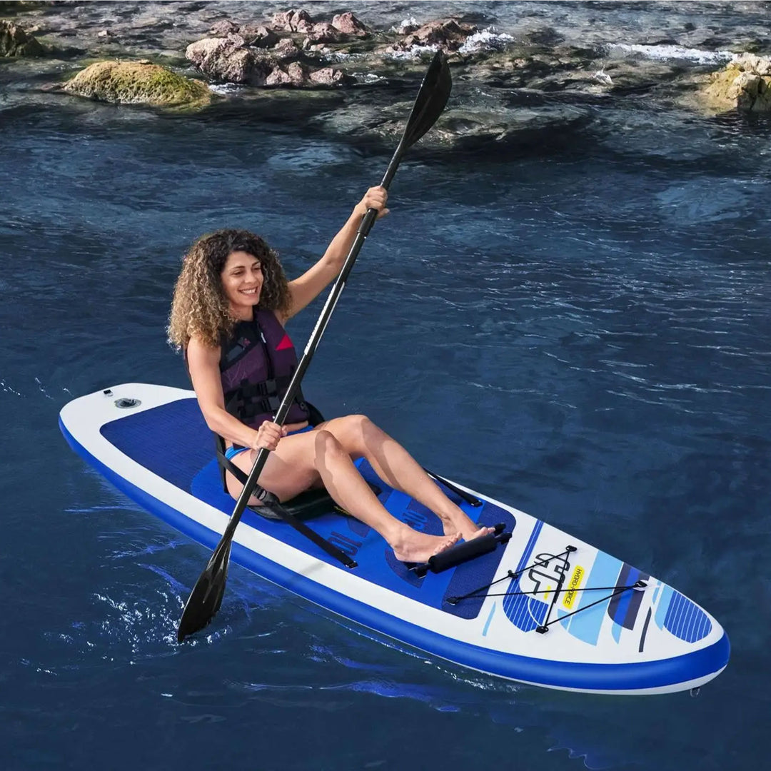 Bestway Hydro Force Inflatable 10 Foot SUP Stand Up Paddle Board Set (Open Box) - VMInnovations