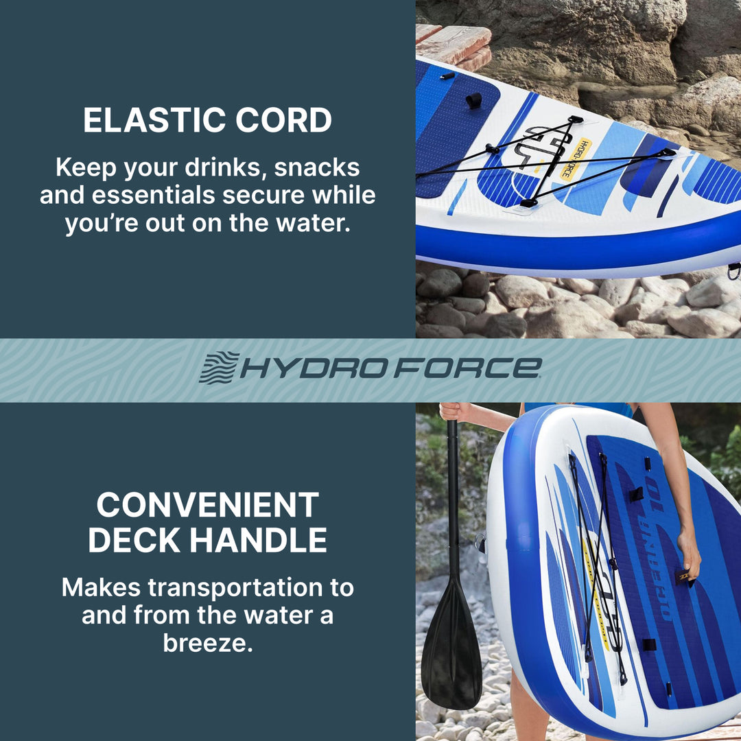 Bestway Hydro Force Inflatable 10 Foot SUP Stand Up Paddle Board Set (Open Box)