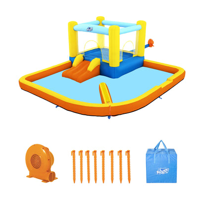 Bestway H2OGO! Beach Bounce Kids Inflatable Outdoor Water Park with Air Blower - VMInnovations