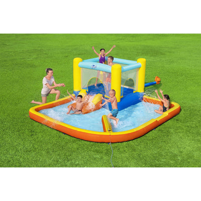Bestway H2OGO! Inflatable Beach Bounce Water Park with Air Blower and Bag (Used)