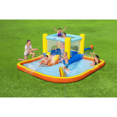 Bestway H2OGO! Beach Bounce Kids Inflatable Outdoor Water Park with Air Blower - VMInnovations