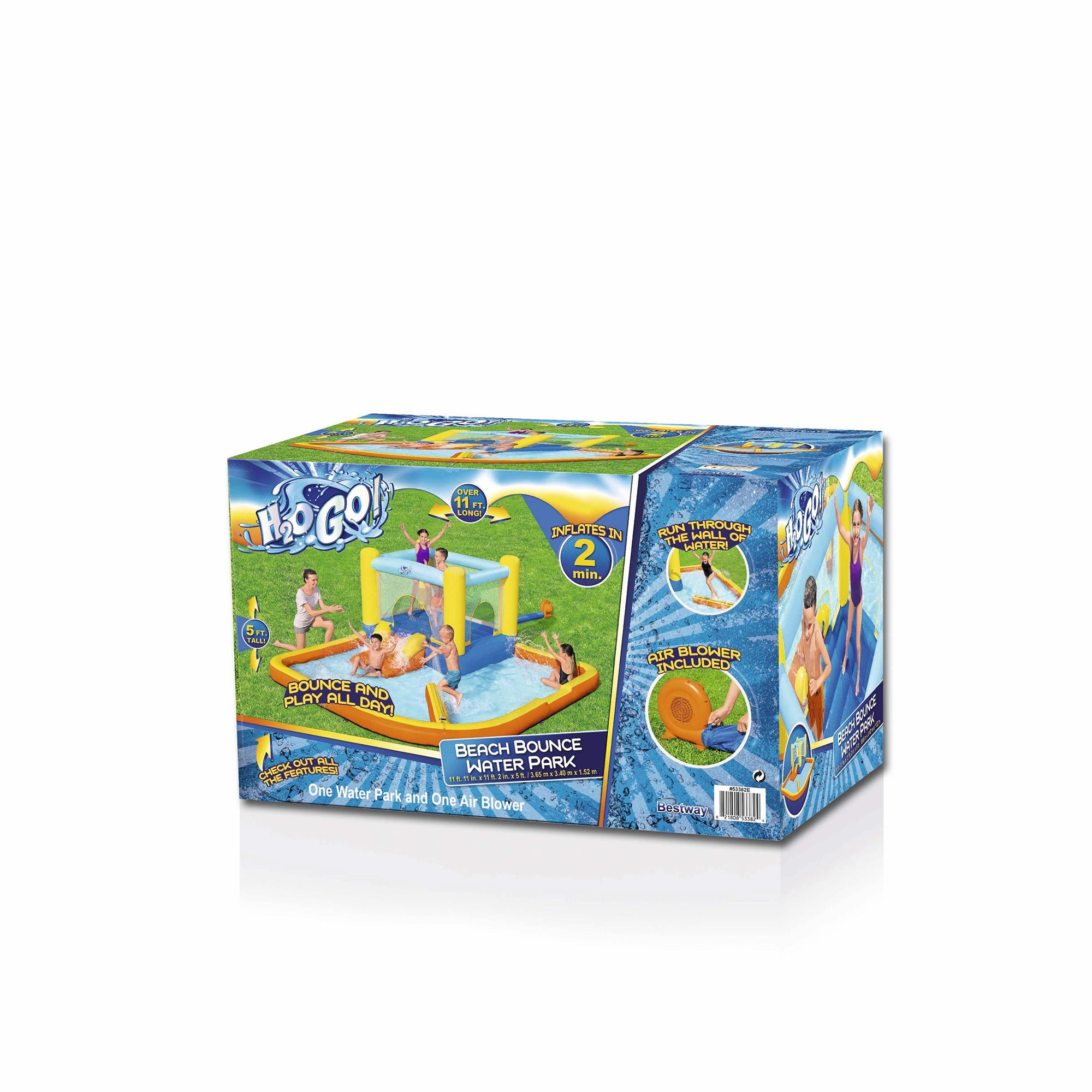 Bestway H2OGO! Beach Bounce Kids Inflatable Outdoor Water Park with Air Blower - VMInnovations