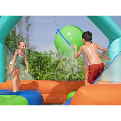 Bestway H2OGO! Dodge & Drench Kids Inflatable Bounce House Game Water Park(Used)