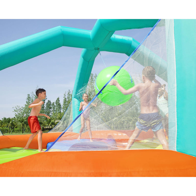 Bestway H2OGO! Dodge & Drench Kids Inflatable Outdoor Water Park with Air Blower
