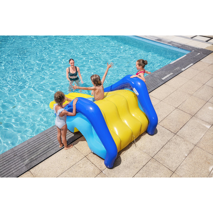 H2O GO Giant Inflatable PVC Pool Waterslide with Built In Sprinkler, (Open Box) - VMInnovations
