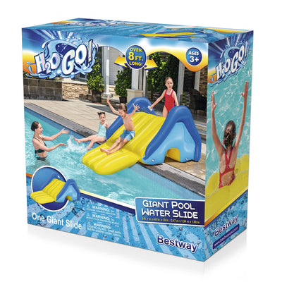 H2O GO Giant Inflatable PVC Pool Waterslide with Built In Sprinkler (Used)