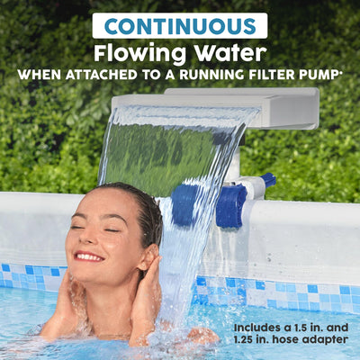 Bestway Above Ground Swimming Pool 7 Colored LED Relaxing Waterfall Cascade