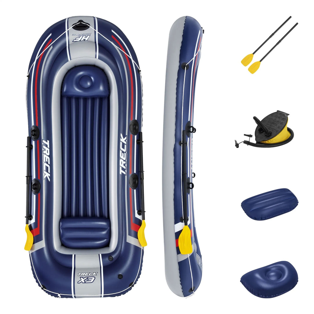 Bestway Hydro Force Treck X3 Heavy Duty 3 Person Water Raft Set (Open Box)