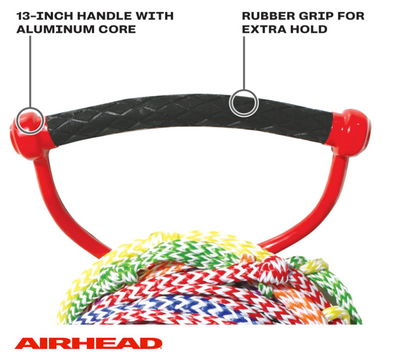 Airhead 75' Long Section Water Skiing Training Rope w/ 13" Handle (Open Box)