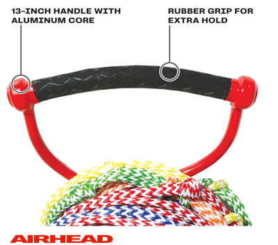 Airhead 75' Long Section Water Skiing Training Rope w/ 13" Handle (Open Box) - VMInnovations