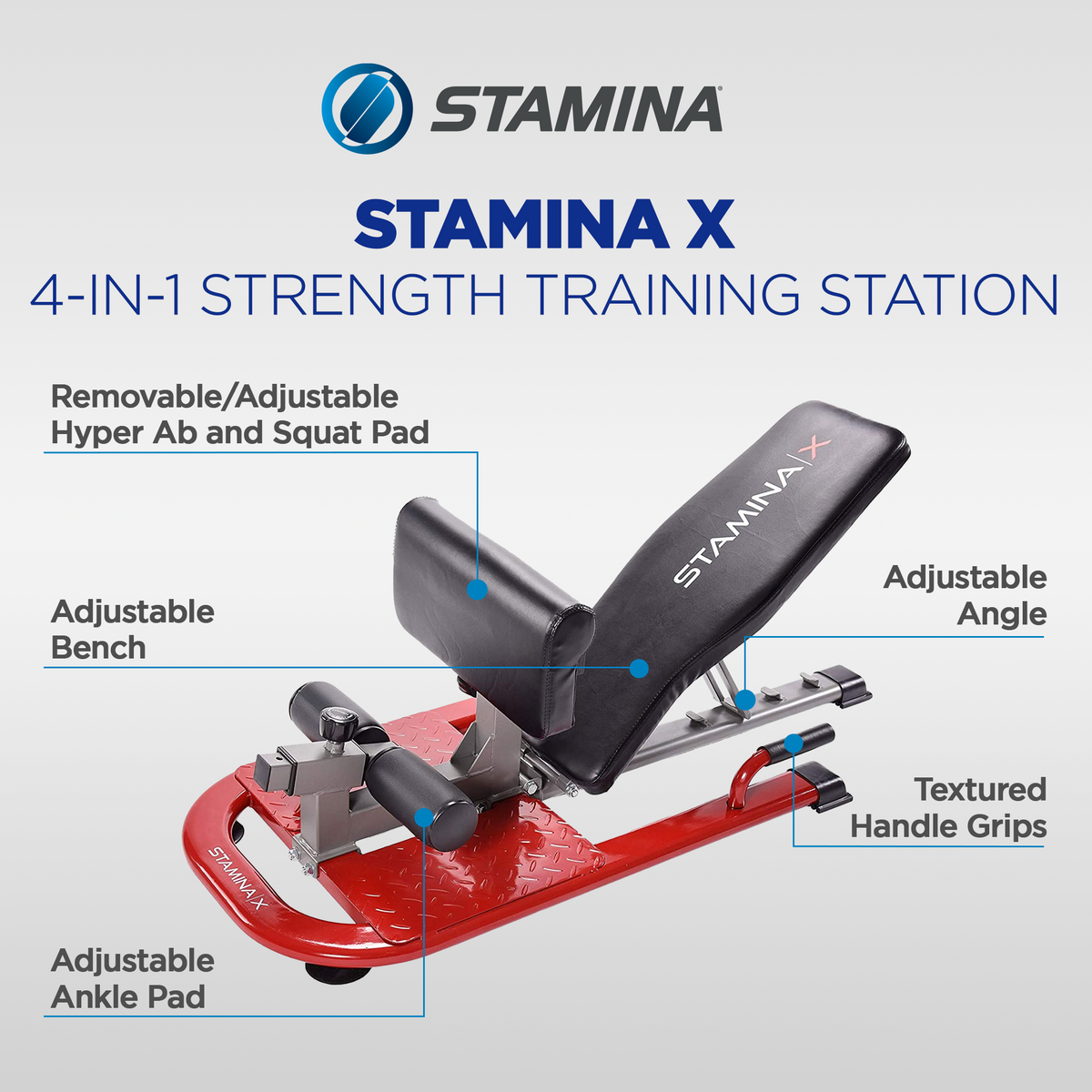 Stamina Products X 4 in 1 Strength Training Station and Workout Bench (Used)