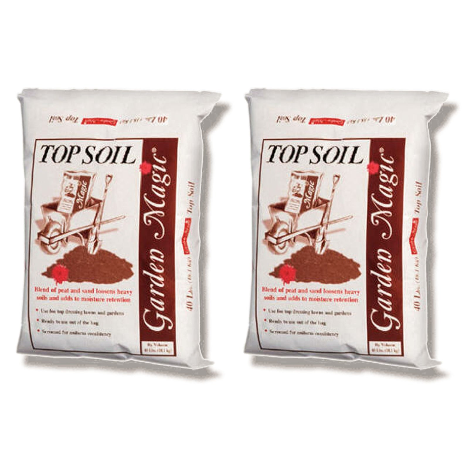 Michigan Peat Garden Magic Organic Planting Potting Soil, 40 Pound Bag (2 Pack) - VMInnovations