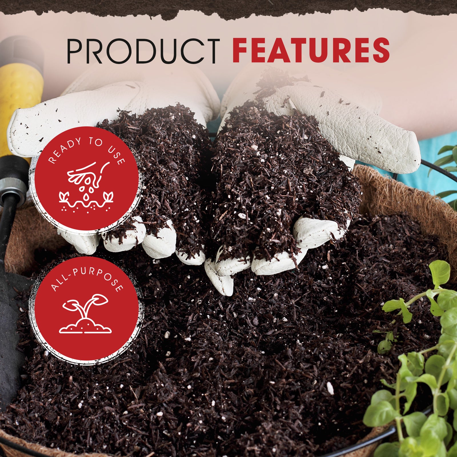 Michigan Peat Garden Magic Organic Planting Potting Soil, 40 Pound Bag (2 Pack) - VMInnovations