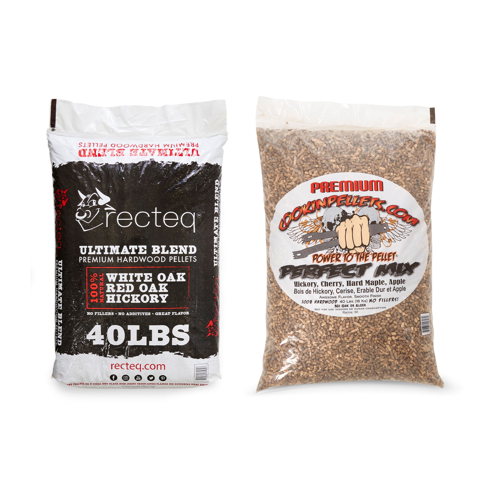 Rec Tec Grills 40 Lb Hardwood & 40 Lb Hickory, Cherry, Maple, Apple Wood Pellets - VMInnovations