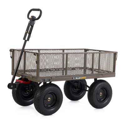 Gorilla Cart 5 Cubic Feet Heavy Duty Steel Quick Dump Wagon Cart, Gray (Used)