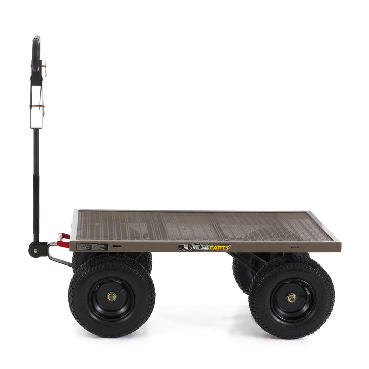 Gorilla Cart 5 Cubic Feet Heavy Duty Steel Quick Dump Wagon Cart, Gray (Used) - VMInnovations