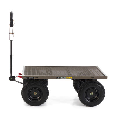 Gorilla Cart 5 Cubic Feet Heavy Duty Steel Quick Dump Wagon Cart, Gray(Open Box) - VMInnovations