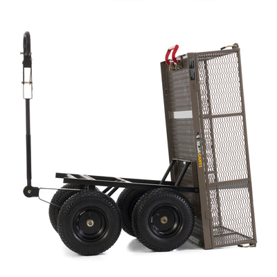 Gorilla Cart 5 Cubic Feet Heavy Duty Steel Quick Dump Wagon Cart, Gray(Open Box) - VMInnovations