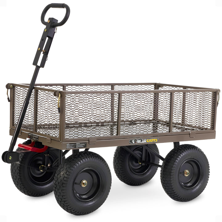 Gorilla Cart 5 Cubic Feet Heavy Duty Steel Quick Dump Wagon Cart, Gray (Used)