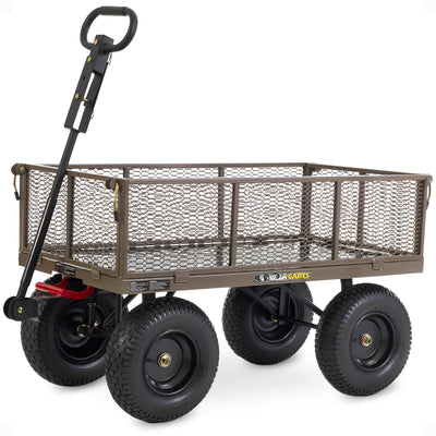 Gorilla Cart 5 Cubic Feet Heavy Duty Steel Quick Dump Wagon Cart, Gray (Used)