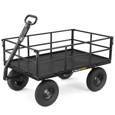 Gorilla Cart 9 Cubic Feet Heavy Duty Steel Utility Wagon Cart, Black (Used)