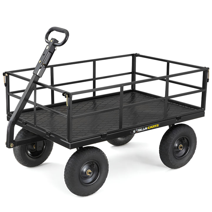 Gorilla Cart 9 Cubic Feet Heavy Duty Steel Utility Wagon Cart, Black (Open Box)