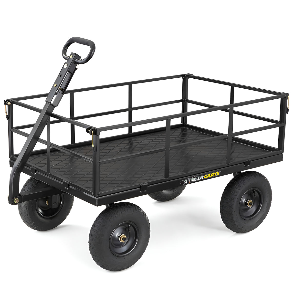 Gorilla Cart 9 Cubic Feet Heavy Duty Steel Utility Wagon Cart, Black (Damaged)
