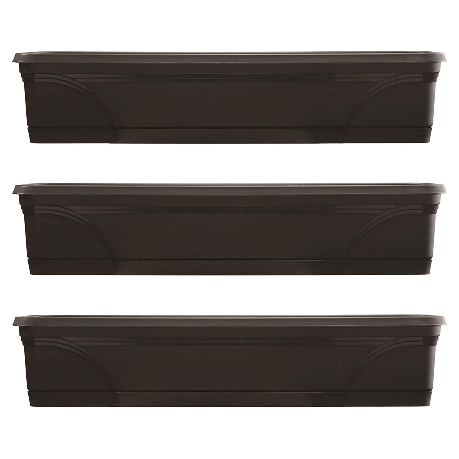 Southern Patio 36" Medallion Hanging Windowsill Garden Box Planter (3 Pack) - VMInnovations