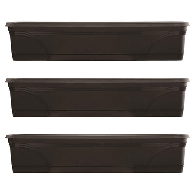 Southern Patio 36" Medallion Hanging Windowsill Garden Box Planter (3 Pack) - VMInnovations
