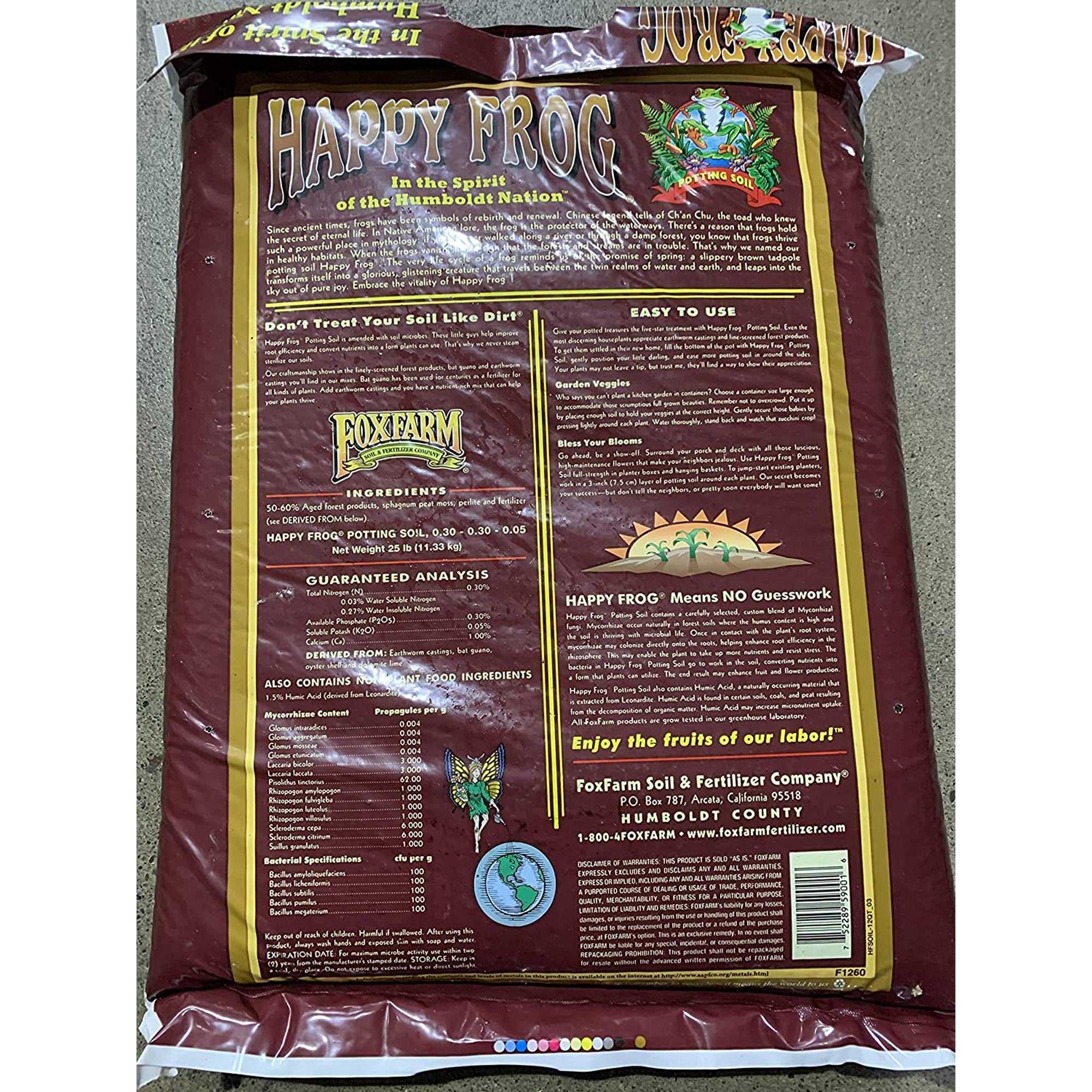 Foxfarm Happy Frog Ph Adjusted Garden Potting Soil Mix, 2 Cubic Feet  (30 Pack) - VMInnovations