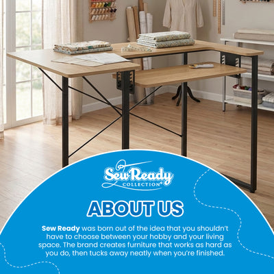 Sew Ready Dart Multipurpose Sewing Table Workstation w/ Folding Top, (Open Box)