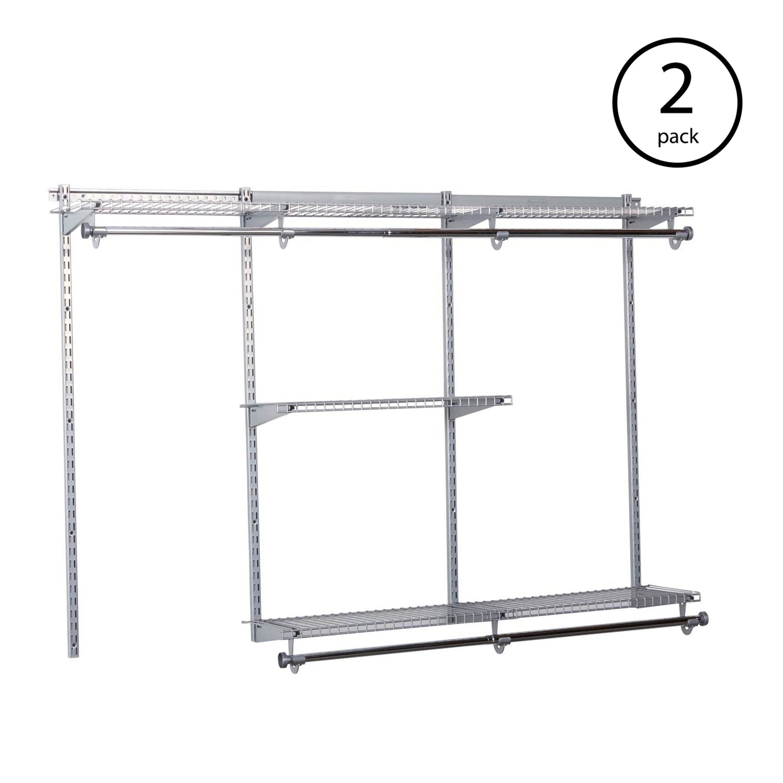 Rubbermaid Configurations 3-6 Feet Custom DIY Closet Organizer Kit (2 Pack) - VMInnovations