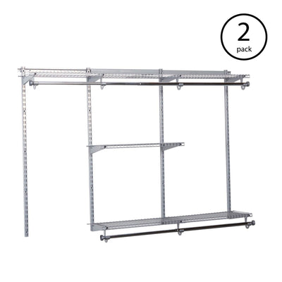 Rubbermaid Configurations 3-6 Feet Custom DIY Closet Organizer Kit (2 Pack) - VMInnovations