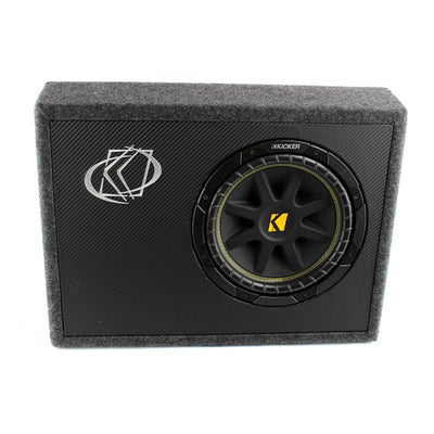 KICKER TC10 10" 300W Loaded Single Car Audio Subwoofer + Enclosure (Open Box)
