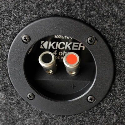 KICKER TC10 10" 300W Loaded Single Car Audio Subwoofer + Enclosure (Open Box)