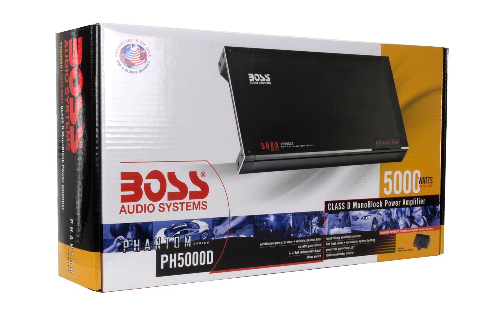 BOSS PH5000D 5000W Phantom D MONO Car Audio Power Amplifier Amp + Remote